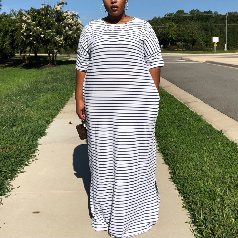 Striped maxi dress